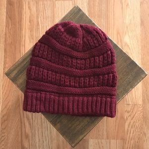 Red Wine Knit Beanie